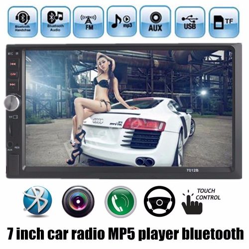 1din 7&#039;&#039; touch screen car stereo radio mp3 player bluetooth head unit aux/remote