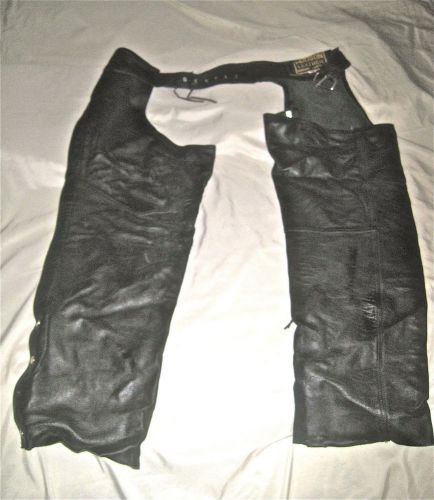 Vintage hudson xl leather motorcycle chaps (shaps!)