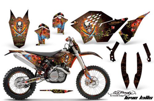 Amr racing graphic kit+ number plate backgrounds ktm 125/250/450 xc exc-sx 07-11