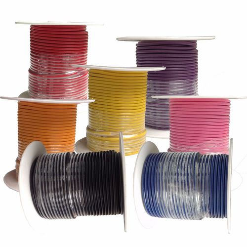 16 gauge primary wire : copper stranded : 7-100 foot rolls : choose your colors!