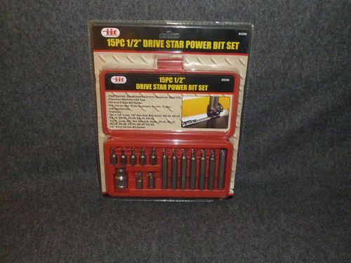 Iit 65250 1/2-inch drive star power bit set with case