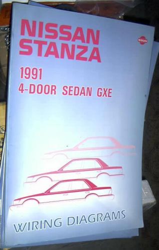 1991 nissan stanza 4 door sedan gxe factory wiring diagrams  manual