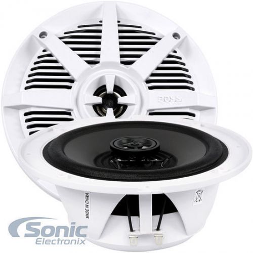 Boss mr62w 100w rms 6.5&#034; 2-way coaxial marine boat stereo speakers
