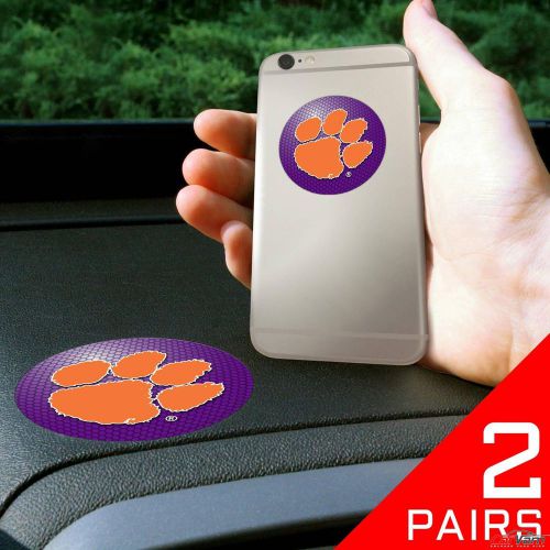 Fanmats - 2 pairs of clemson university dashboard phone grips 13071