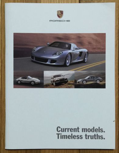 Porsche current models. timeless truths sales brochure (2003) - great keepsake