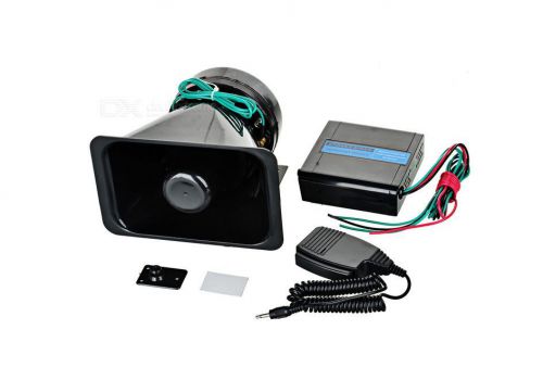 100w 12v loud speaker pa horn siren system mic kit police car fire truck