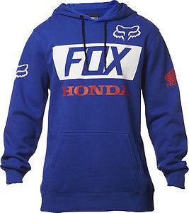 Fox racing mens honda basic pullover hoodie blue off road motocross 18982-002
