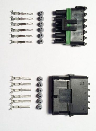 Delphi weather pack 6 pin sealed connector kit 18-14 ga