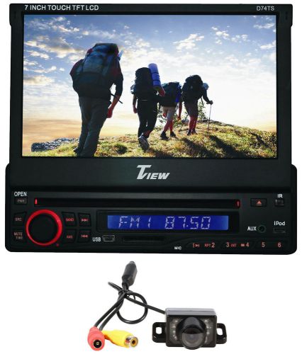 Tview d74ts 7" car dvd/cd/mp3 usb player w/bluetooth am/fm receiver + camera