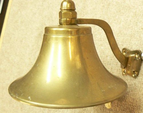 Brass ships bell with quick dismount base