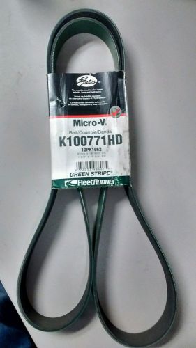 K100771hd brand new nos heavey duty gates green stripe serpentine belt 10pk1962
