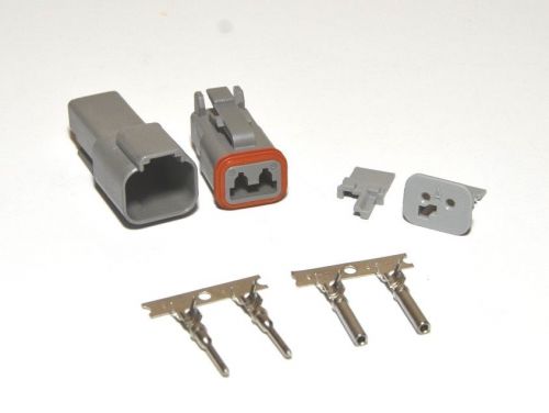 Deutsch dt 2-pin connector kit, a-key wedge, 14-16 awg stamp contacts, from usa