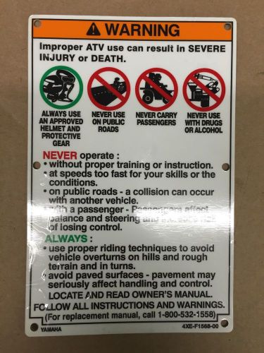 Yamaha 4xe-f1568-00-00 4xe-f1568-00-00  label,warning