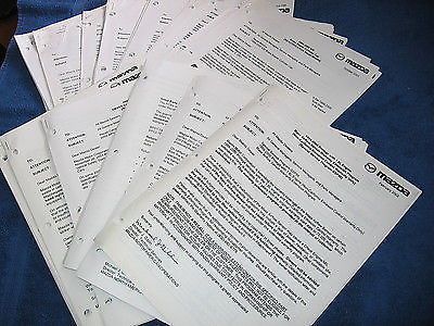 Mazda 1989 thru 2003 recalls special service for models effected