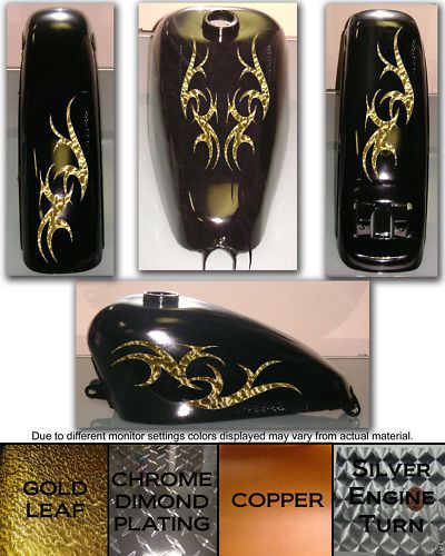 Motorcycle gas tank and fender decal set