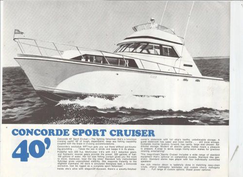Vintage concorde 40 sport cruiser sales brochure