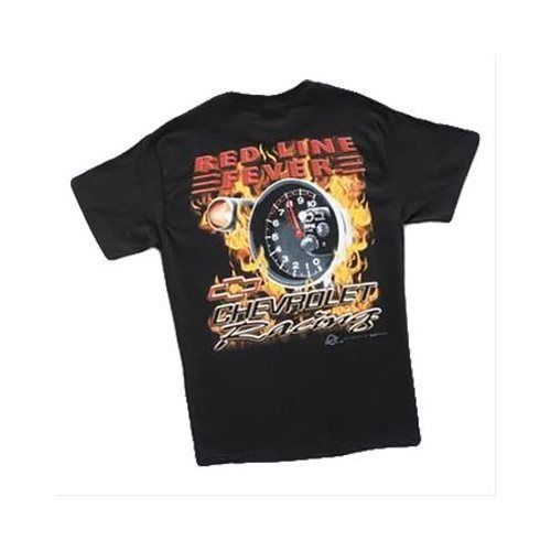 Rwm gc915xxl t-shirt cotton "red line fever" black men's 2x-large each