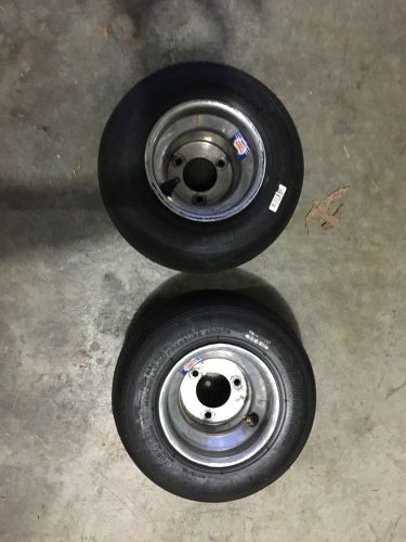 Two douglas kart racing wheels with ylc tires drift trike l, wagon, barstool
