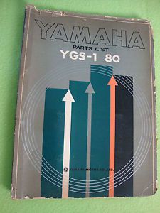 1965 vintage yamaha ygs-1 80 illustrated parts list manual oem