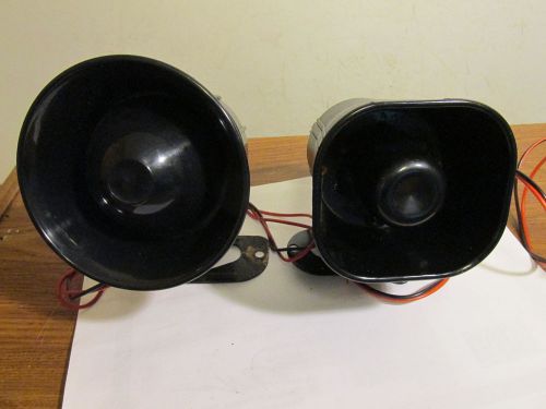 2 car warning alarm police fire siren horn, 6-tone siren, 12 volts