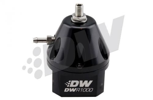 Deatschwerks black adjustable fuel pressure regulator gas &amp; e85 -6an dwr1000