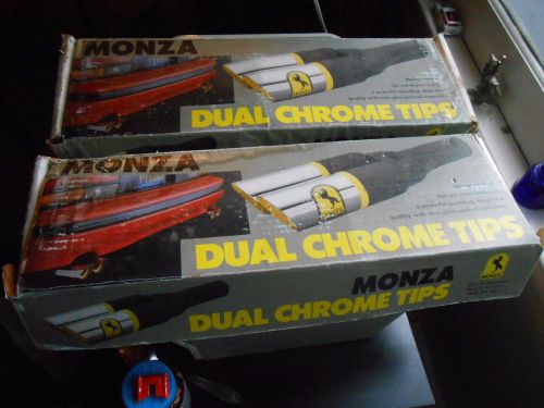 2 monza dual chrome tips in box; 2 pairs one low price! plus carburetor