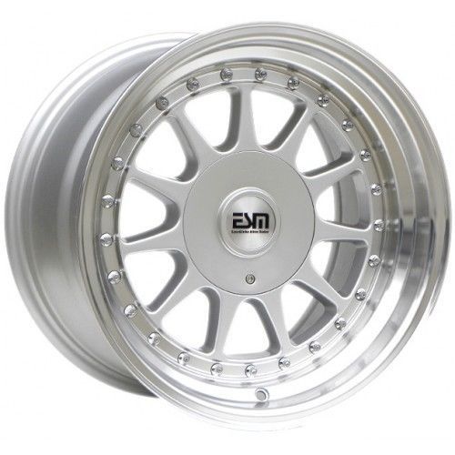 17x10 esm-003r wheels 5x120 5x112 vw bmw mbz e34 e46 e28 e36 e39 jetta golf gti