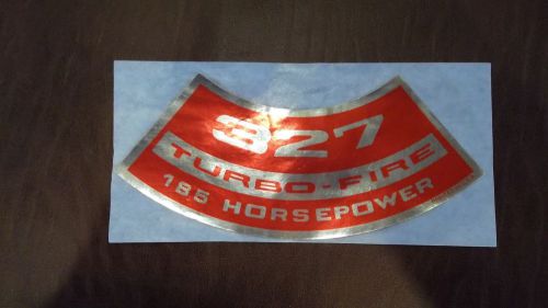 Gm 327 turbo-fire air cleaner decal 185 hp