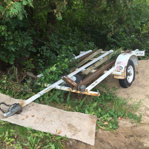 Jetski trailer great wheels tires bearing buddies winches hitch + motorcyle rail