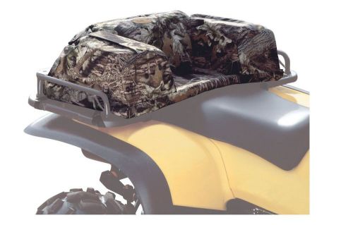 Atv rear pack padded waterproof seat bag locking storage cargo back mossy oak