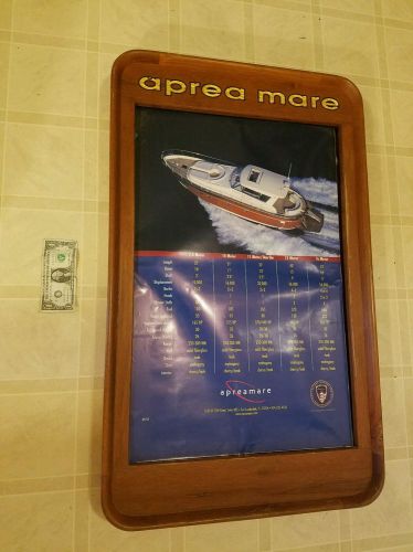 Vintage marine boat aprea mare mahogany sign advertisement 23&#034;x36&#034;x4&#034; 2 2 sided
