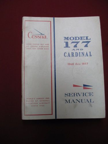 Cessna Model 177 and Cardinal 1968 thru 1977 Service Manual, US $18.50, image 1