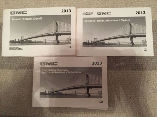 Oem 2013 13 gmc terrain / terrain denali owners manual complete book set