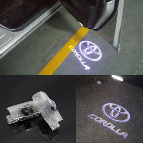 2x led logo ghost shadow projector courtesy door light for toyota corolla 07-11