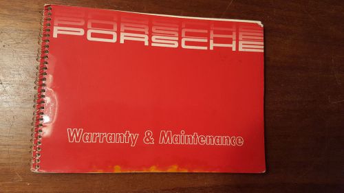 1987 porsche 944 warranty and maintenance manual