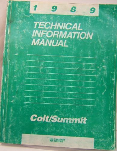 1989 dodge colt/summit technical information manual