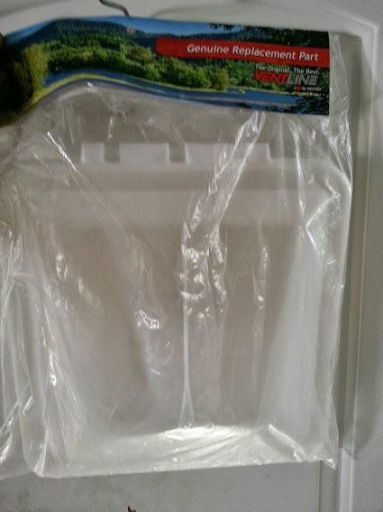 Ventline new style wedge-shaped white replacement dome cover - fits 14"x14" vent