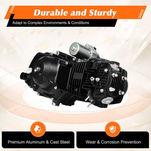 110CC 4stroke ATV Engine Motor Semi-Auto w/Reverse Electric Start For GO Karts, US $245.04, image 2