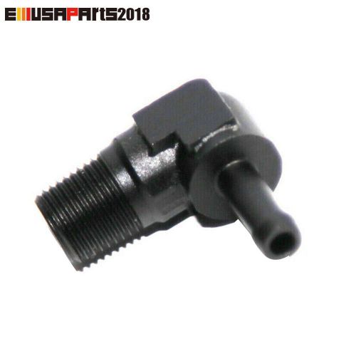 Black 1/8"npt male to 3/16"hose barb 90 degree fuel oil gas line fitting adapter