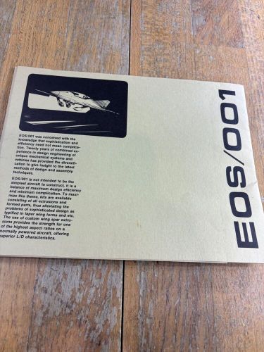 EOS /001 Experimental Aircraft Plans and specs, US $29.00, image 8