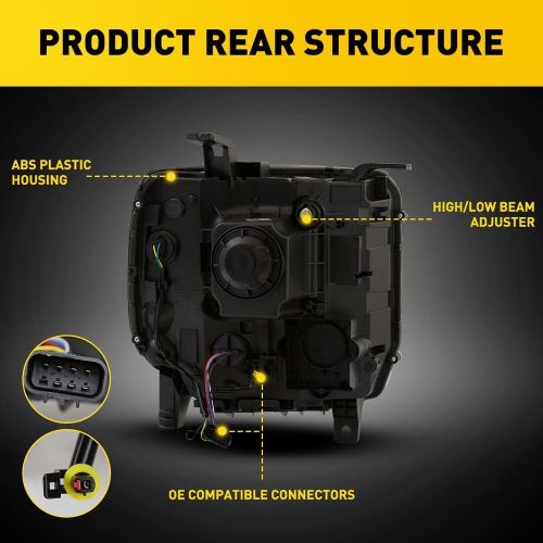 Chrome Housing Headlights Set For 2014-2019 GMC Sierra 1500 2500 3500 Assmeblies, US $205.99, image 4