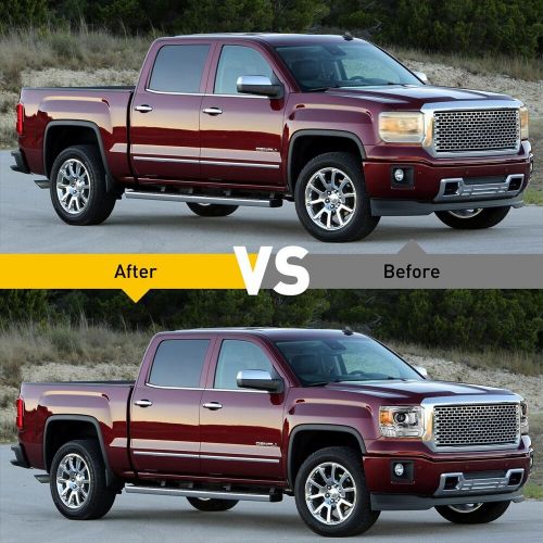Chrome Housing Headlights Set For 2014-2019 GMC Sierra 1500 2500 3500 Assmeblies, US $205.99, image 6