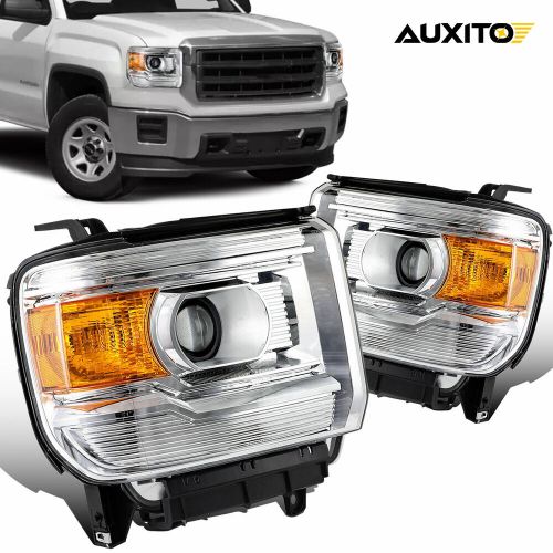 Chrome Housing Headlights Set For 2014-2019 GMC Sierra 1500 2500 3500 Assmeblies, US $205.99, image 9