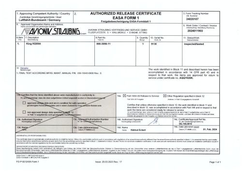 Bendix/King KI 209A - P/N 066-3056-11 - SV - EASA/FAA Dual, US $1,740.00, image 2