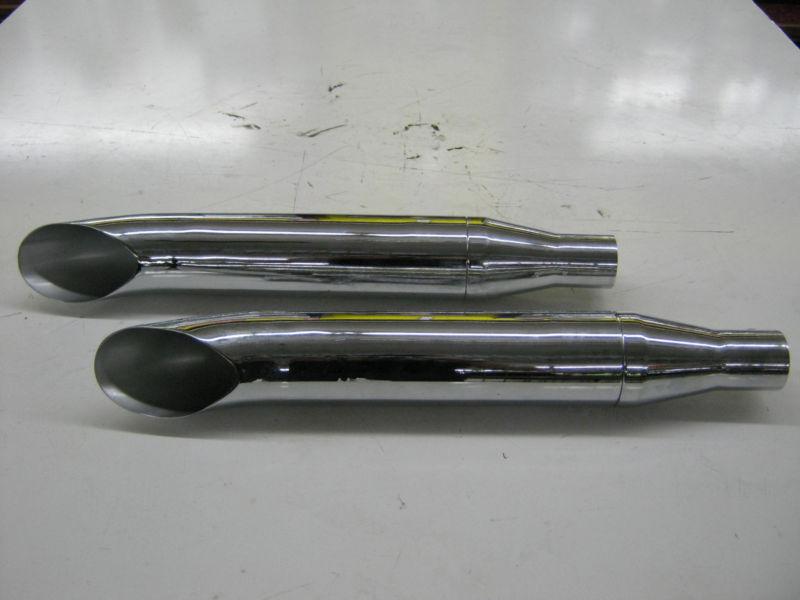 New custom chopper bobber cafe racer exhaust  mufflers turn outs