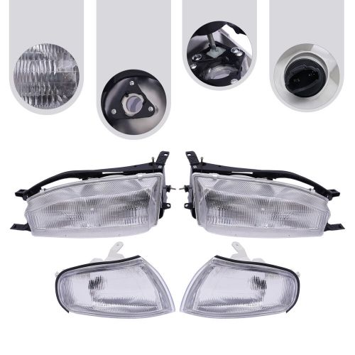 For Toyota Camry Halogen Headlights & Corner Lamp Left & Right Side 1992-1994, US $79.80, image 3