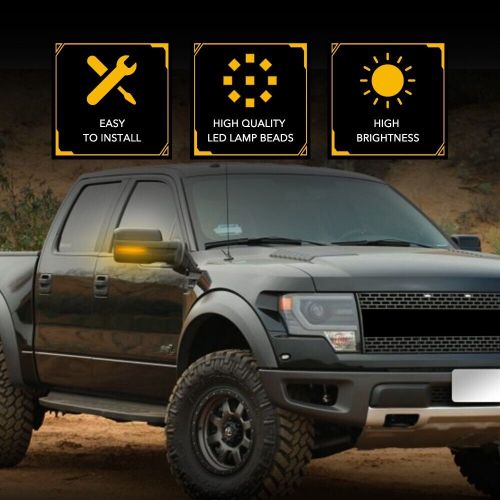 LED Under Side Mirror Turn Dynamic Signal Light Lamp 09-14 For Ford F-150 F150, US $19.99, image 2