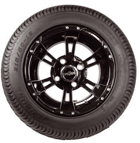 12" werewolf lo-pro golf cart wheels &amp; tires- set of 4
