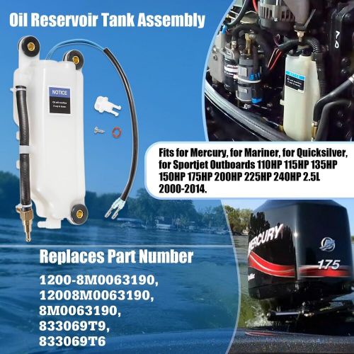8M0063190 Oil Reservoir Tank Assembly for 2000-2014 Mercury 135/150/175/200/225H, US $72.80, image 4