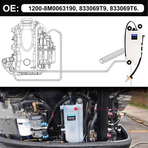 8M0063190 Oil Reservoir Tank Assembly for 2000-2014 Mercury 135/150/175/200/225H, US $72.80, image 5